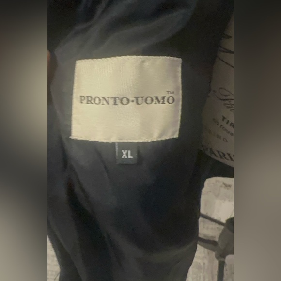 Men’s Pronto Uomo Classic Black Trench Coat - Picture 4 of 4